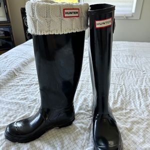 Hunter Boots - Tall Glossy with Hunter Socks